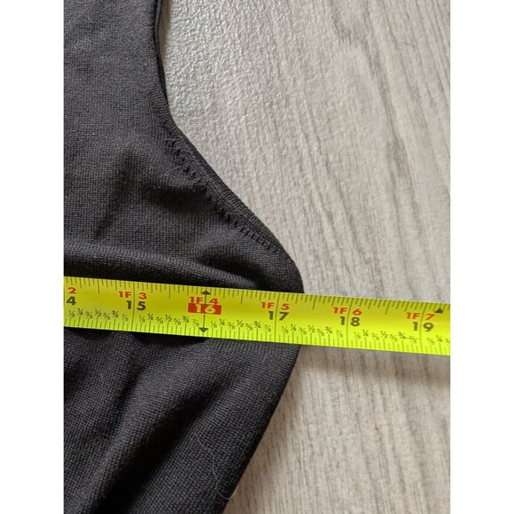 Ann Taylor Black Sleeveless Wrap Top With Side Button Detail Womens Size M - Picture 7 of 8